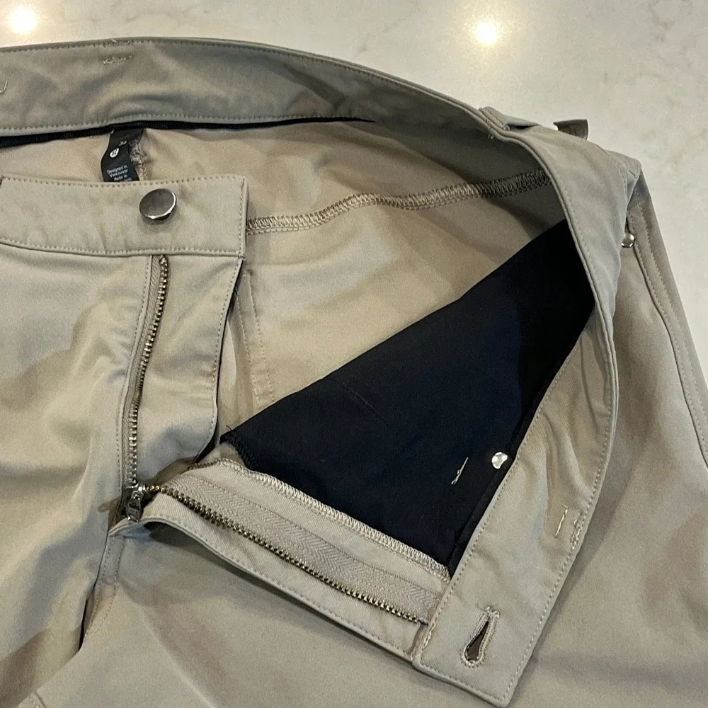 Lululemon ABC Slim Pant Mens 34x26 Grey‎ Sage Warpstreme Stretch Comfort Classic